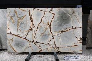 Granito Patagonia de Lujo, Losa Grande, Mármol con Vetas Blancas Doradas que Transmiten la Luz, Pulido, Diseño Moderno para Uso Interior y Exterior - Product Image 5