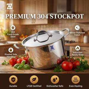 Innovativa Pentola per Zuppa in Acciaio Inox 304, Base Rinforzata Durevole, Design Facile da Pulire, Multifunzionale per Cucina Familiare - Product Image 1