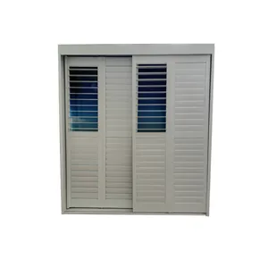 Sliding shutters louver hinged shutter window door PVC/Wood reinforced shutters for house decoration