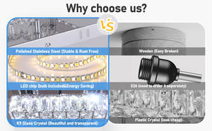 Lampu Gantung LED Persegi 2-Lapis Modern - Lampu Gantung Nordik yang Dapat Diredupkan dengan Remote, Pencahayaan Langit-Langit Baja Tahan Karat 6000K - Product Image 3