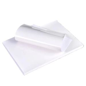Papier autocollant PVC de haute qualité A4 blanc brillant, colle non séchante, imperméable, silicone personnalisable, autocollants de protection - Product Image 1