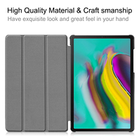 Fonction de réveil en cuir PU, avec support pour tablette, étui pour samsung galaxy tab s5e, vente en gros, d'usine