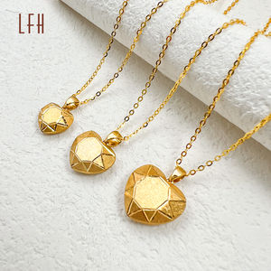 Collar con Colgante de Corazón de Oro Real de 18K de Moda LFH, Joyería al por Mayor, Collar con Colgante de Corazón de Oro Puro Real de 18K - Product Image 4