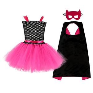 Ensemble de robes tutu en polyester pour enfants, avec cape et <span class=keywords><strong>masque</strong></span>, pour Halloween, cosplay et fêtes, vente en gros - Product Image 3