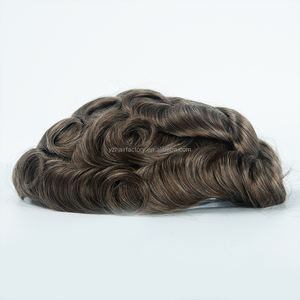 Prótesis Capilar Masculina con Base de Nudo Único, 100% Cabello Humano Indio, Densidad 100, Indetectable, Lista para Enviar - Product Image 4