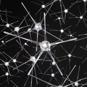 Tùy chỉnh sang trọng trong nhà trang trí chiếu sáng lớn hình ngôi sao chiếu sáng tay thổi đèn chùm thủy tinh cho khách sạn hành lang và tiền sảnh - Product Image 5