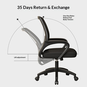 เก้าอี้สำนักงานคอมพิวเตอร์ที่นั่งสบาย ปรับพนักพิงได้ หมุนได้ ยกขึ้นลงได้ เหมาะสำหรับใช้ในบ้าน/สำนักงาน - Product Image 3