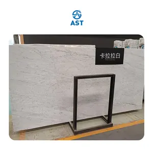 Ast Oem/Odm Op Maat Gemaakt Natuurlijke Pisos De Marmol Italiaanse Steen Italië Bianco Witte Carrara Marmeren Platen Voor Vloeren