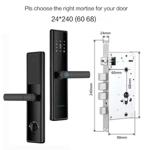 Cao công nhận không thấm nước chống trộm thông minh khóa nhà căn hộ vân tay RFID truy cập tuya kiểm soát Wifi Mạng gỗ thẻ chìa khóa - Product Image 5