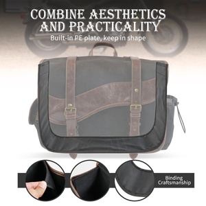 Borse Laterali da <span class=keywords><strong>Moto</strong></span> NICECNC per <span class=keywords><strong>Harley</strong></span> <span class=keywords><strong>Davidson</strong></span> Touring Road King Borse Universali in Tela Cerata per Yamaha - Product Image 4