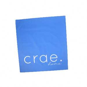 Sac d'expédition en papier bleu pleine couleur avec impression de logo blanc, emballage personnalisé, sac d'expédition avec fermeture pour la logistique - Product Image 2