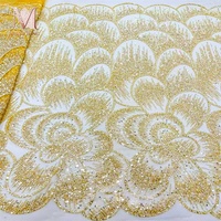 Tissu en tulle brodé surdimensionné à motif floral, haute couture, pour robe, Qipao, costume de scène