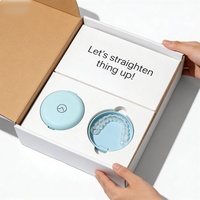 Boîte magnétique personnalisée pour aligneurs dentaires, rétention orthodontique, emballage de prothèses dentaires transparentes invisibles, carton avec impression
