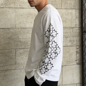 Individuell Bedrucktes Logo Hochwertige Thermische Boxy Tops Locker Sitzende T-Shirts 100% Baumwolle Lässige Langarm-T-Shirts für Herren - Product Image 2