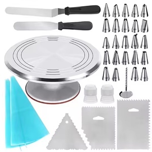 High Quality Cake <b>Baking</b> Making Tools Decorating Supplies Rotating Turntable <b>Equipment</b> Cake Stand Tools Set - Product Image 1