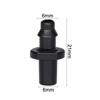 4 7 Enkelvoudige Barb 6.0mm Plastic Irrigatieverbinding Kas Fruit Groente Druppelverbinding Groene Landschapsslang Aansluitstuk