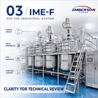 Homogénéisateur industriel 3000L pour la fabrication de détergent liquide et de shampoing, pompe à moteur AC, matériau SUS316, production à grande échelle