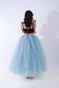 <span class=keywords><strong>Jupe</strong></span> Tutu en <span class=keywords><strong>Tulle</strong></span> tricotée à la main pour <span class=keywords><strong>femme</strong></span>, longueur au sol, décontractée, <span class=keywords><strong>jupe</strong></span> de demoiselle d'honneur avec nœud sur le devant - Product Image 5