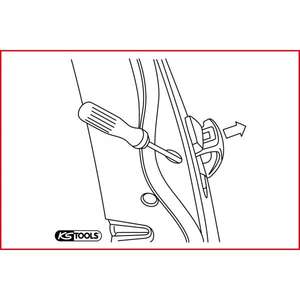 KS TOOLS - 150.1609 Outil de détachement de poignée de porte, Golf 6 + Tiguan, 260mm - EAN 4042146378915 CORPS ET FEUILLES MÉTALLIQUES - Product Image 2