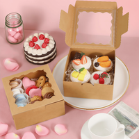 Boîtes à biscuits personnalisées en plastique alimentaire avec fenêtre pour boulangerie, sushis et pâtisseries, avec logo en relief et emballage cadeau