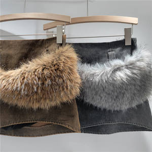 秋冬女性用ファーカジュアルショートスカートレトロホットガールスタイルニッチデザインスリムミニスカート下着付き - Product Image 6