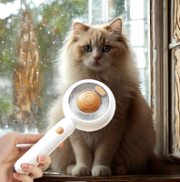 Brosse pulvérisatrice 3-en-1 anti-lumière bleue pour animaux de compagnie, peigne démêlant autonettoyant à une touche, anti-statique, pour éliminer les poils morts, pour chiens et chats, OEM