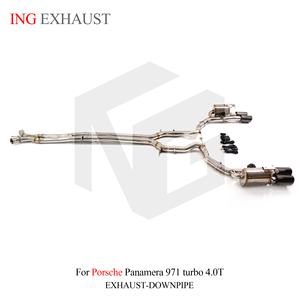 In acciaio inox per Porsche Panamera 971 <span class=keywords><strong>Turbo</strong></span> 4.0T marmitta tubo di scarico con valvola ad alto flusso Auto prestazioni parti - Product Image 4