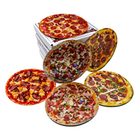 Sachets Mylar en PET/PE de 3,5 g en forme de pizza, de qualité supérieure, pour herbes sèches et fleurs, avec boîtes, anti-odeur, Cali Bag, emballage alimentaire, vente en gros