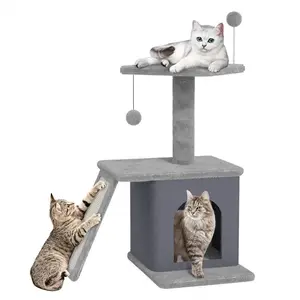 Wholesale Custom Household Cat Tower Tree Condo For Indoor Cats With Scratching