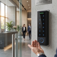Contrôleur d'accès WiFi extérieur IP66 avec lecteur d'empreintes digitales, clavier, lecteur de cartes EM Mifare, code temporaire à distance, système de verrouillage de porte RFID