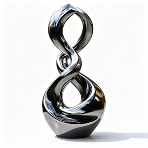 Large Stainless Steel Abstract Sculpture <b>Mirror</b> Polished Modern Art Statue Custom Size Color Design for <b>Garden</b> Plaza Hotel Decor - Product Image 5