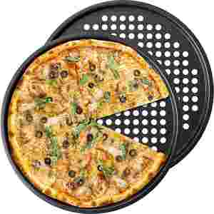 Perforated Round <b>Baking</b> <b>Tray</b> Carbon Steel Non-Stick Eco-Friendly Durable Pizza Crisper Pan - Product Image 1