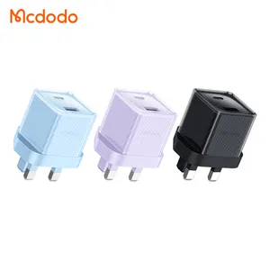 Mcdodo Super High Efficiency Gan Usb-C Charger 2 Ports 33W Pd Pps Uk Quick Charger For Iphone For Ipad Samsung Xiaomi Earbuds