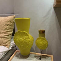 Vase à Fleurs en Céramique Moderne Simple, Arrangement de Petites Marguerites pour Chambre à Coucher, Salon, Bureau, Décoration