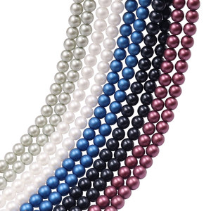 Perles de verre mates nacrées de haute qualité 6 mm de la marque GJ, certifiées par un tiers, pour la fabrication de bijoux DIY - Product Image 2