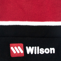 Bonnet thermique de ski bicolore à rayures jacquard avec revers, logo personnalisé brodé, pour fabricants OEM