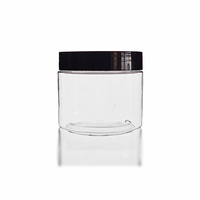 50ml 100ml 120ml 150ml 200ml 250ml 4oz 8oz récipient en plastique transparent pour animaux de compagnie pot alimentaire avec couvercle en plastique personnalisé couvercle en métal