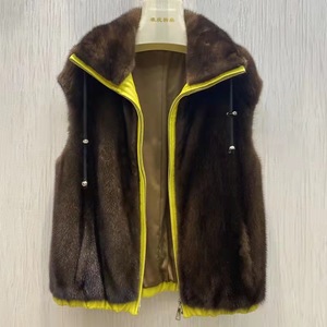 Gilet in Vera Pelliccia di <span class=keywords><strong>Visone</strong></span> di Alta Qualità per Donna, Moda Invernale, Gilet in Pelle di <span class=keywords><strong>Visone</strong></span> Integrale - Product Image 3