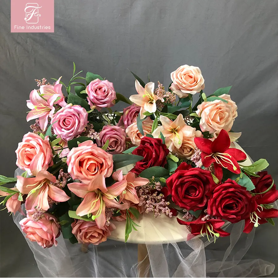 FINE Export Single Bouquet Artificial Flowers for Retro Home Decor & Photo Background