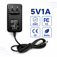 Adaptateur secteur portable 5V 1A 5W avec protection contre les courts-circuits, prise US EU UK AU pour moniteur, CCTV, routeur