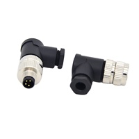 Connecteur circulaire en plastique IP67, pièces, 3 broches, mâle et femelle, prise d'assemblage à 90 degrés, en Stock