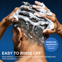 Shampooing 2-en-1 UUKKG pour hommes : Anti-chute, anti-pelliculaire, contrôle du sébum, rafraîchissant pour le cuir chevelu, soin quotidien masculin