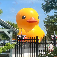 Canard jaune gonflable géant Zhenmei pour la publicité, canard en caoutchouc jaune gonflable géant de dessin animé