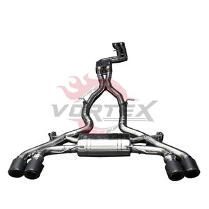 Silenciador Vortex de Acero Inoxidable con Cuatro Salidas de Carbono y Válvulas, Compatible con BMW X3M X4M 3.0T 2019-2024, Ensamblaje de Escape Completo Catback de Ajuste Directo - Product Image 4