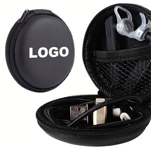 Portable Round EVA <b>Bag</b> Cases Personalized Custom EVA case Shockproof Data <b>Cable</b> Storage Box EVA Zipper <b>Bag</b> with logo - Product Image 1