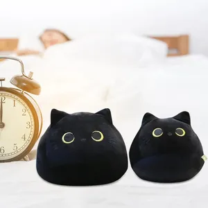 Vendita di fabbrica 30cm Kawaii gatto nero peluche morbido peluche cuscino gatto nero peluche bambola giocattoli per bambini Plushie