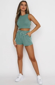 Conjunto de Verano 2026, Chaleco de Color Sólido, Estilo Urbano Informal, Corto, sin Mangas, Ombligo Expuesto, <span class=keywords><strong>Ropa</strong></span> de Moda para <span class=keywords><strong>Mujer</strong></span> - Product Image 4