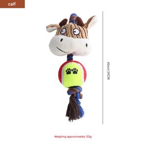 Jouets à mâcher interactifs de luxe en peluche douce et écologique avec corde, couineurs et bruits froissés pour chiens - Vente en gros - Product Image 3