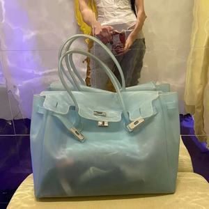 Jelly for for 2026 <strong>Summer</strong> Large Capacity Platinum Shoulder <strong>Bag</strong> with Two Handles Cover Closure Polyester Lining - Product Image 2