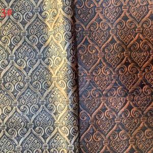 Cuero Artificial de PU con Relieve Retro Color Nogal Medio, Elástico, Impermeable, para Textiles del Hogar, Bolsos, Maletas, Muebles, Ropa y Zapatos - Product Image 5